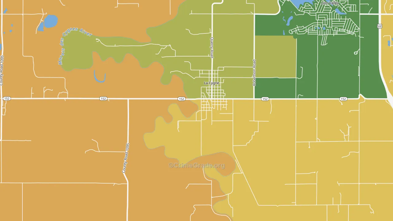 New Lancaster, KS Map of Theft Rates