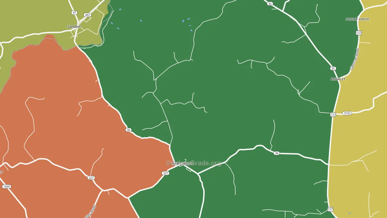 New Liberty, KY Map of Theft Rates