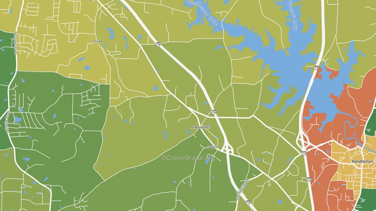 New Market, NC Map of Theft Rates