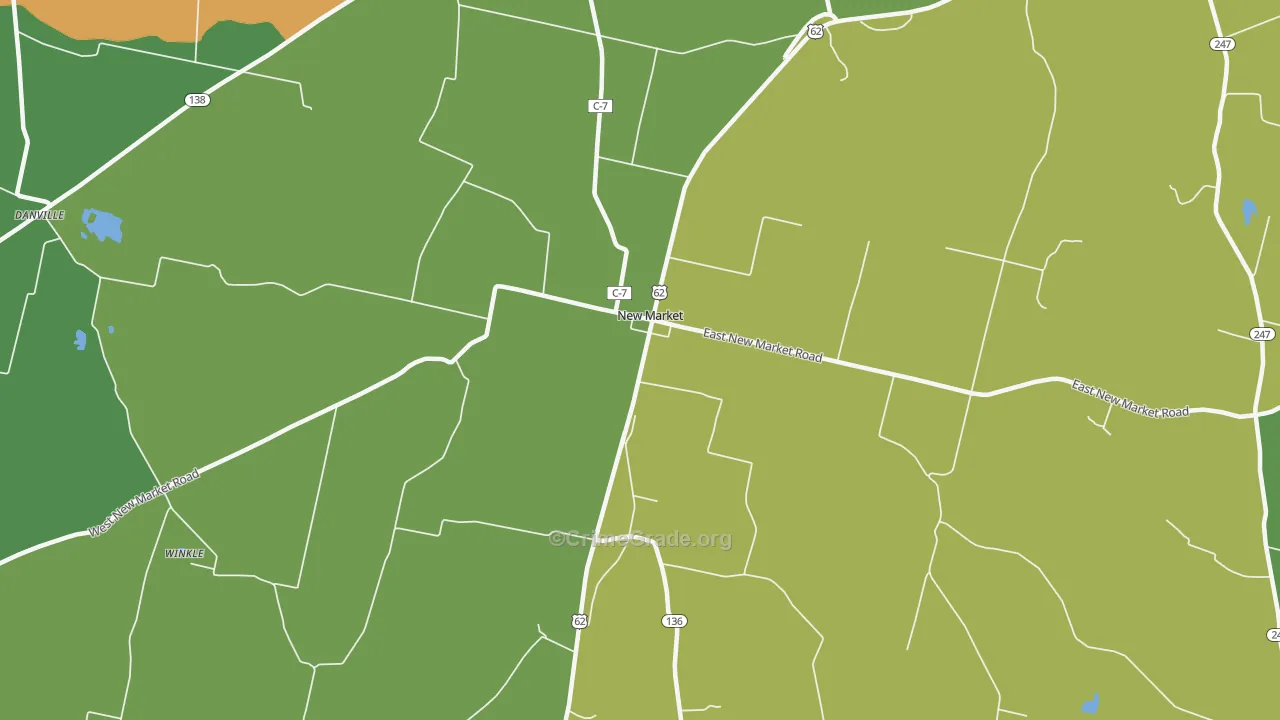 New Market, OH Map of Theft Rates
