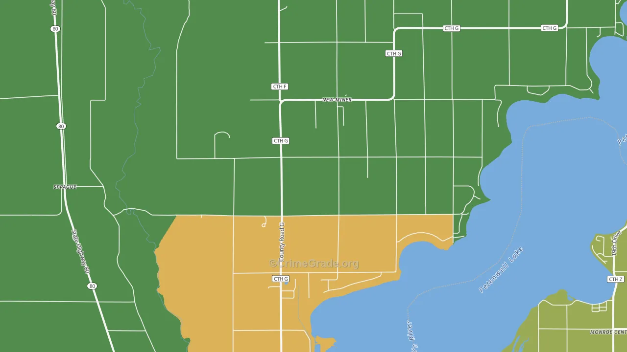 New Miner, WI Map of Theft Rates