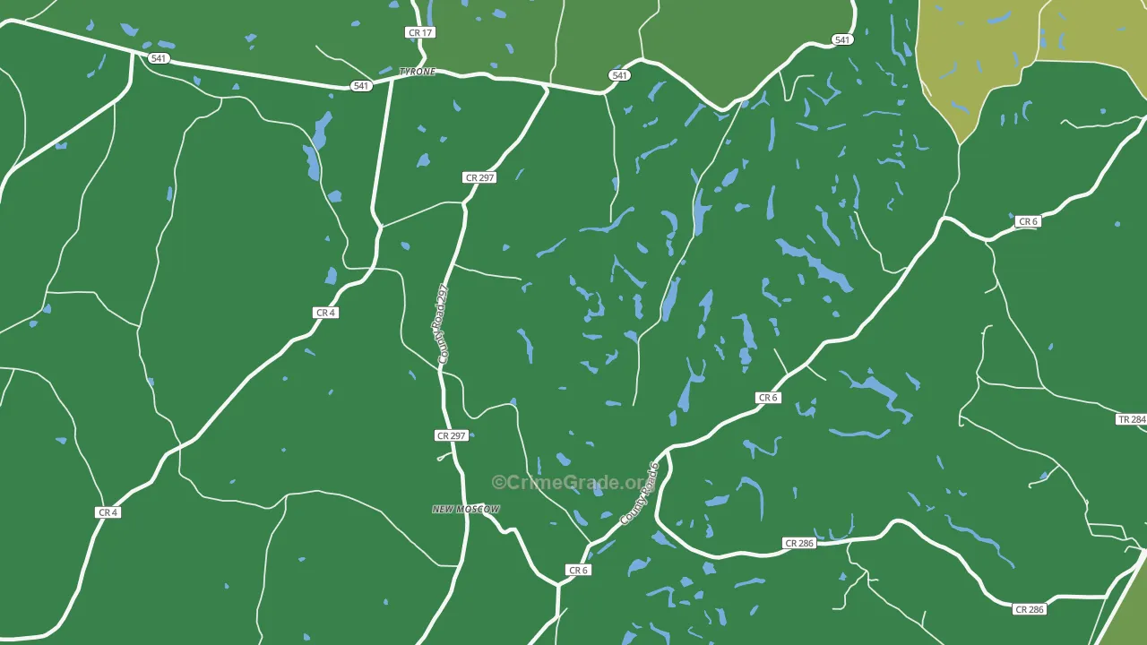 New Moscow, OH Map of Theft Rates