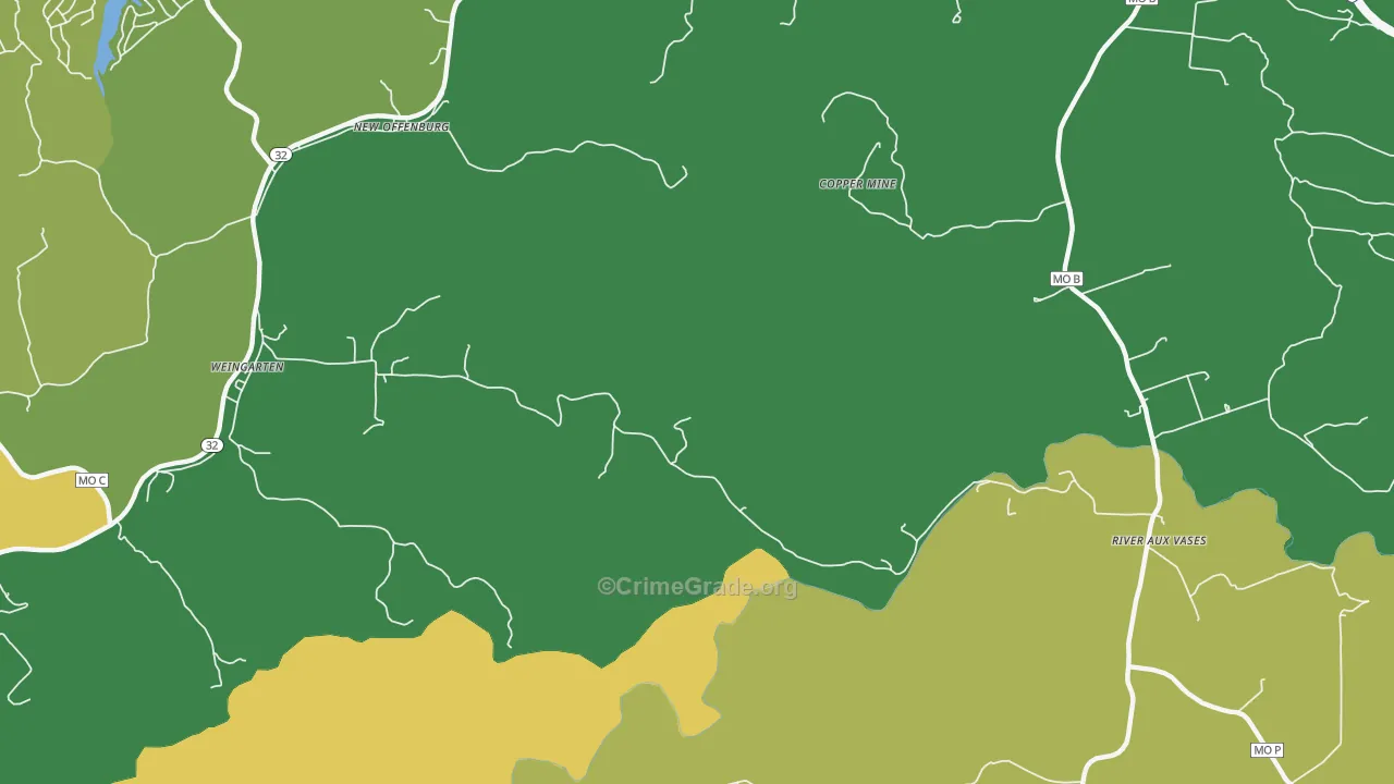 New Offenburg, MO Map of Theft Rates