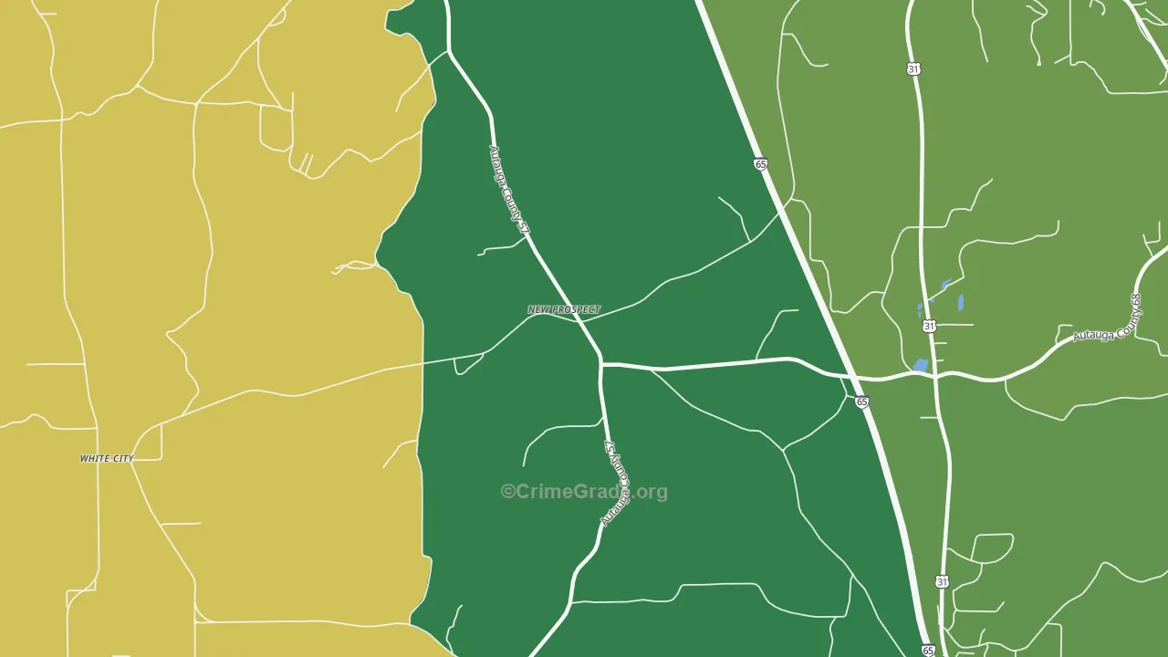 New Prospect, AL Map of Theft Rates
