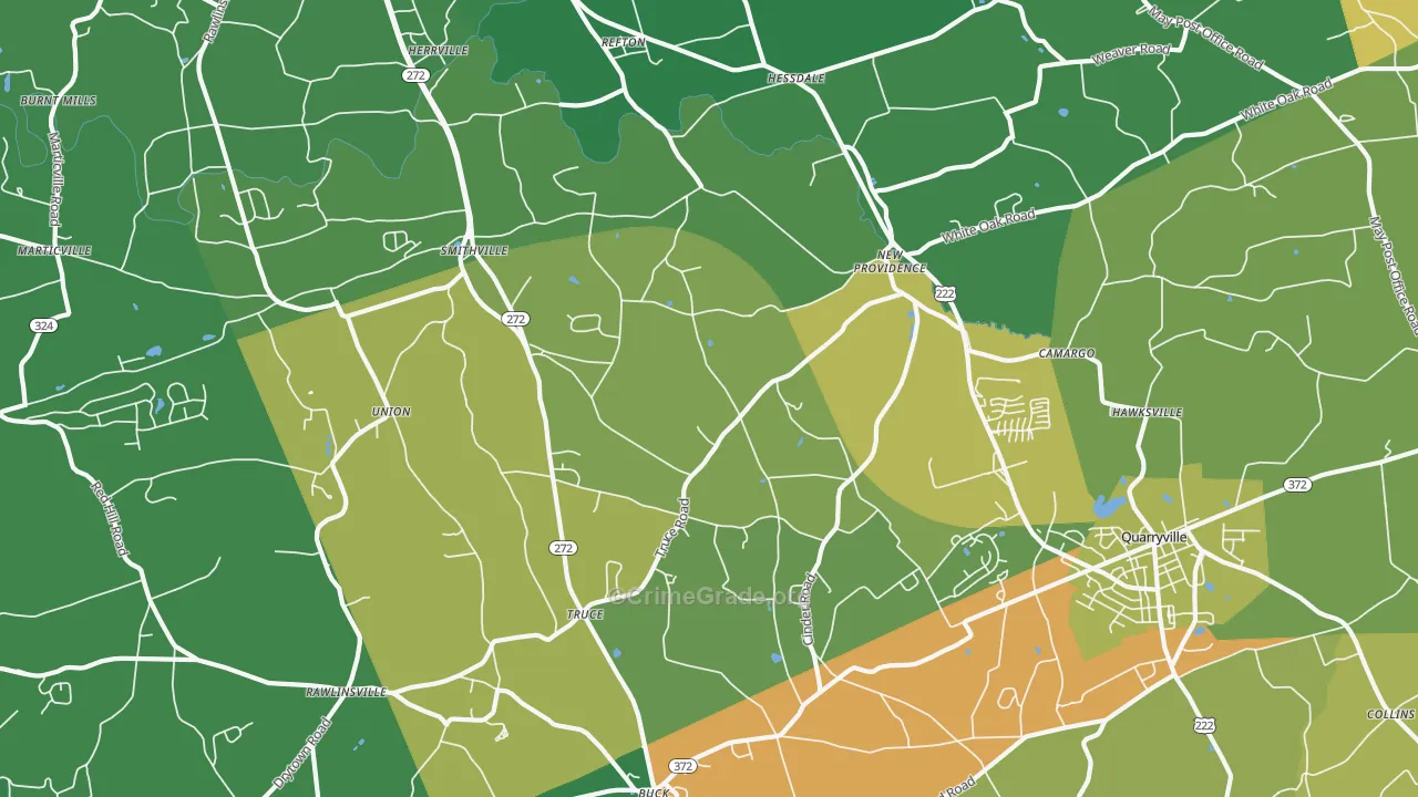 New Providence, PA Map of Theft Rates
