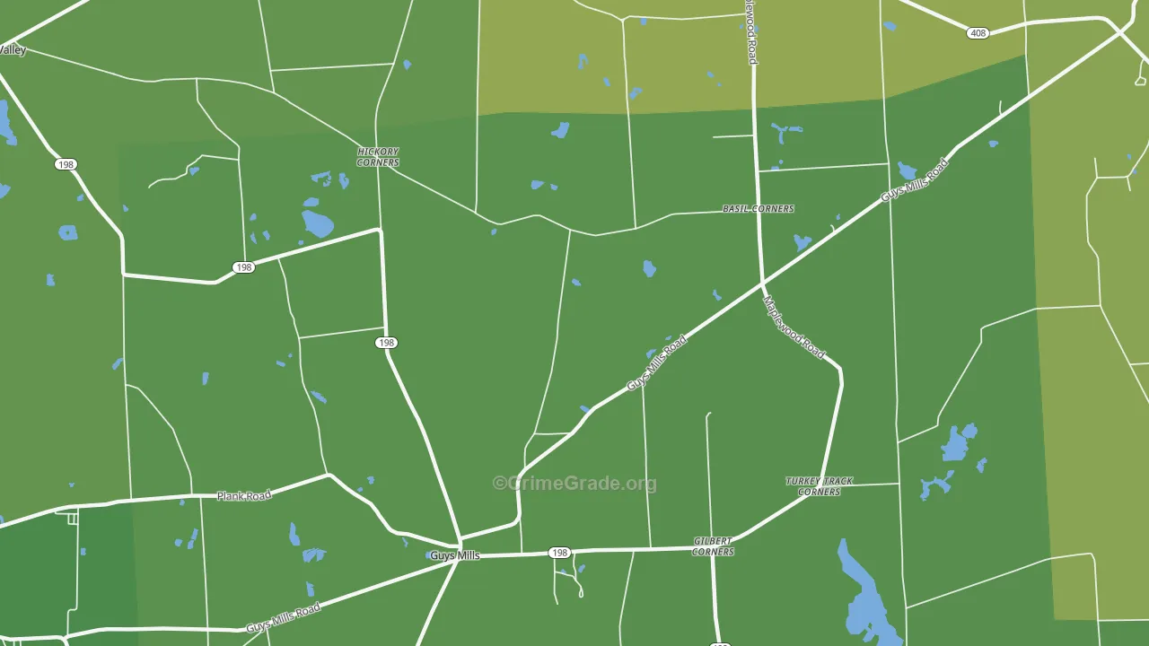 New Richmond, PA Map of Theft Rates