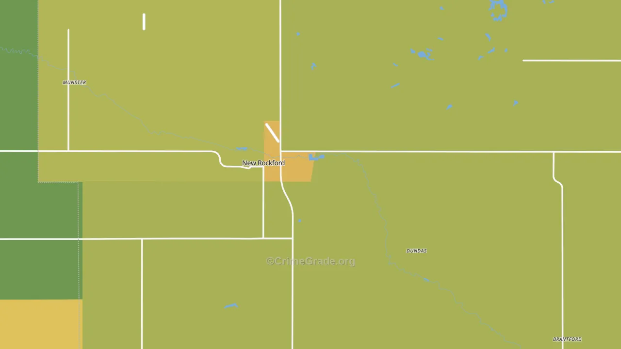 New Rockford, ND Map of Theft Rates