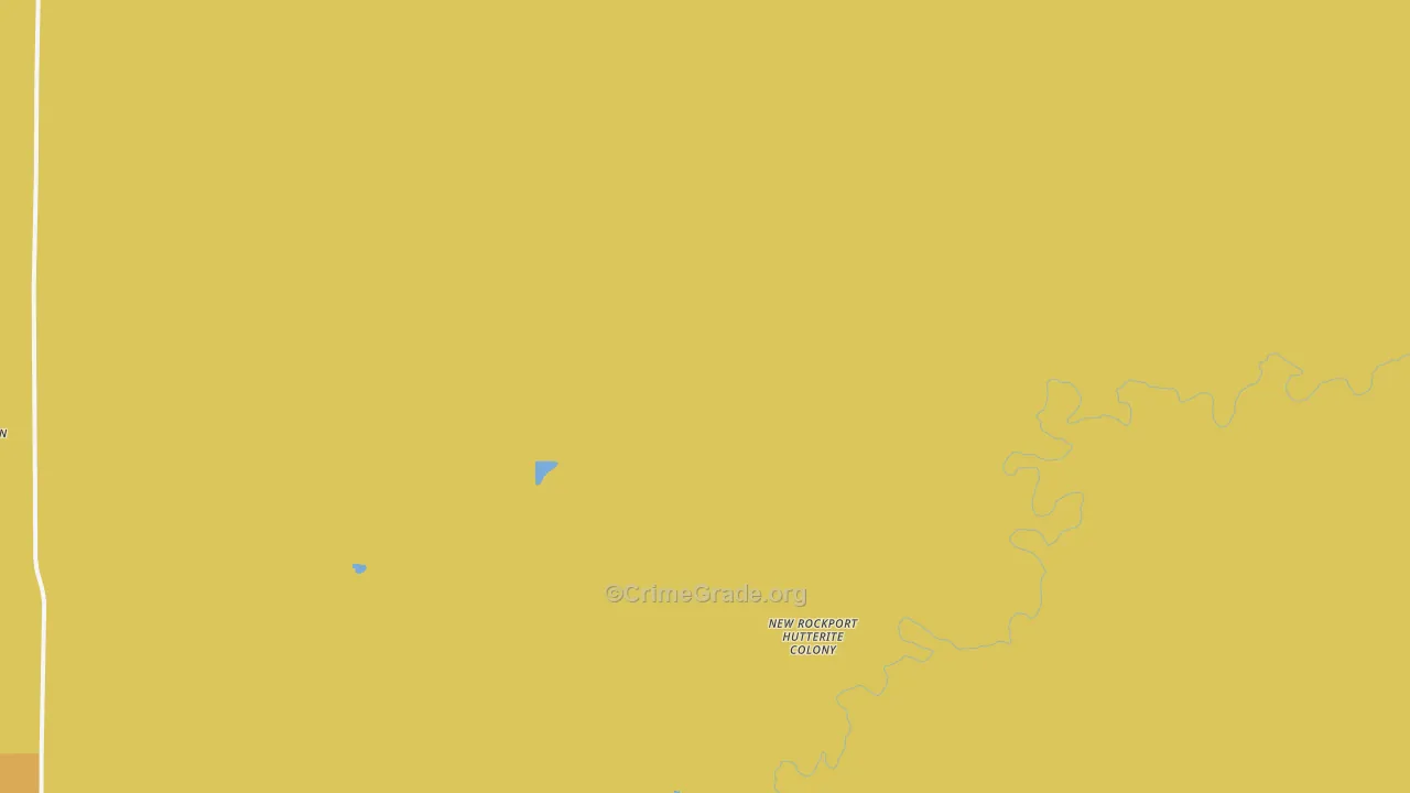 New Rockport Colony, MT Map of Theft Rates