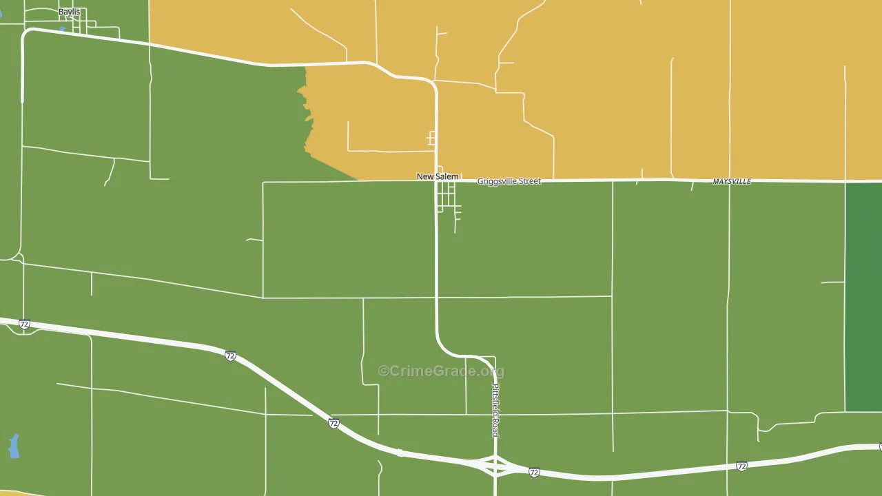 New Salem, IL Map of Theft Rates