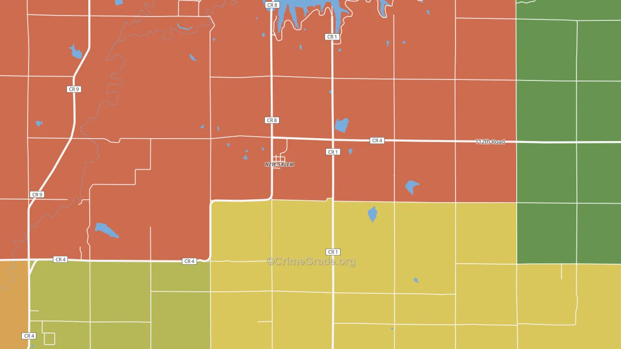 New Salem, KS Map of Theft Rates