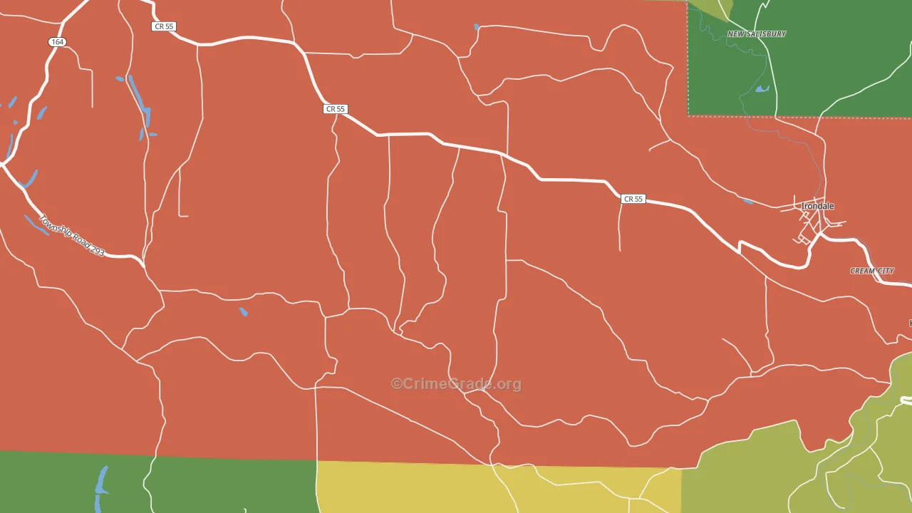 New Salisbury, OH Map of Theft Rates