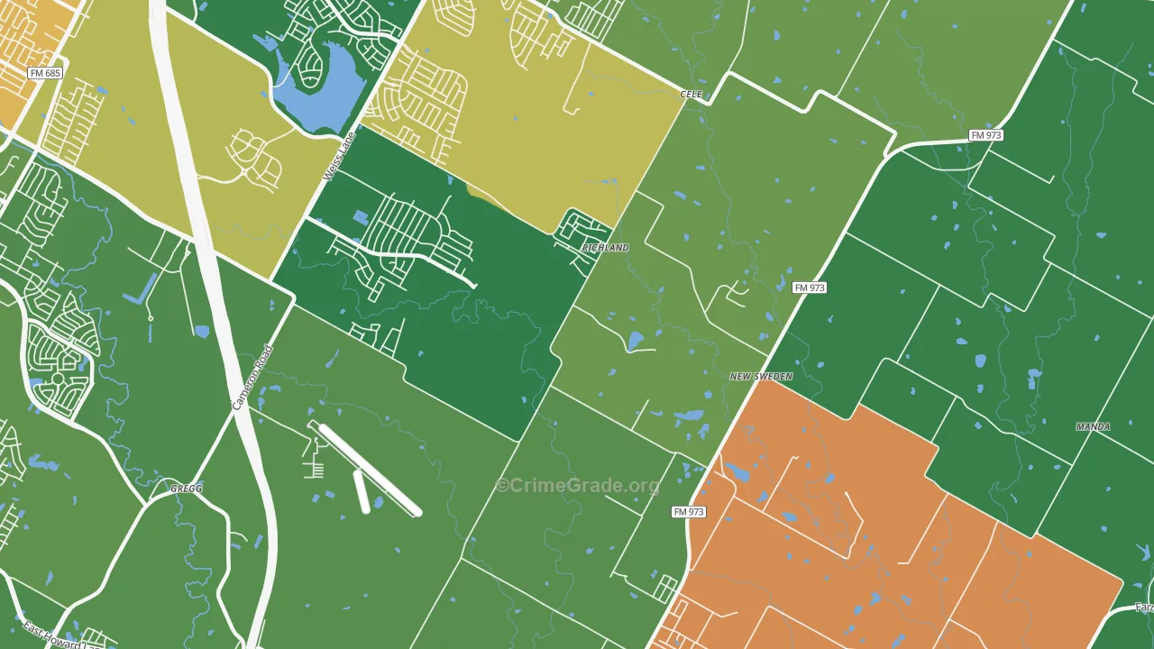 New Sweden, TX Map of Theft Rates