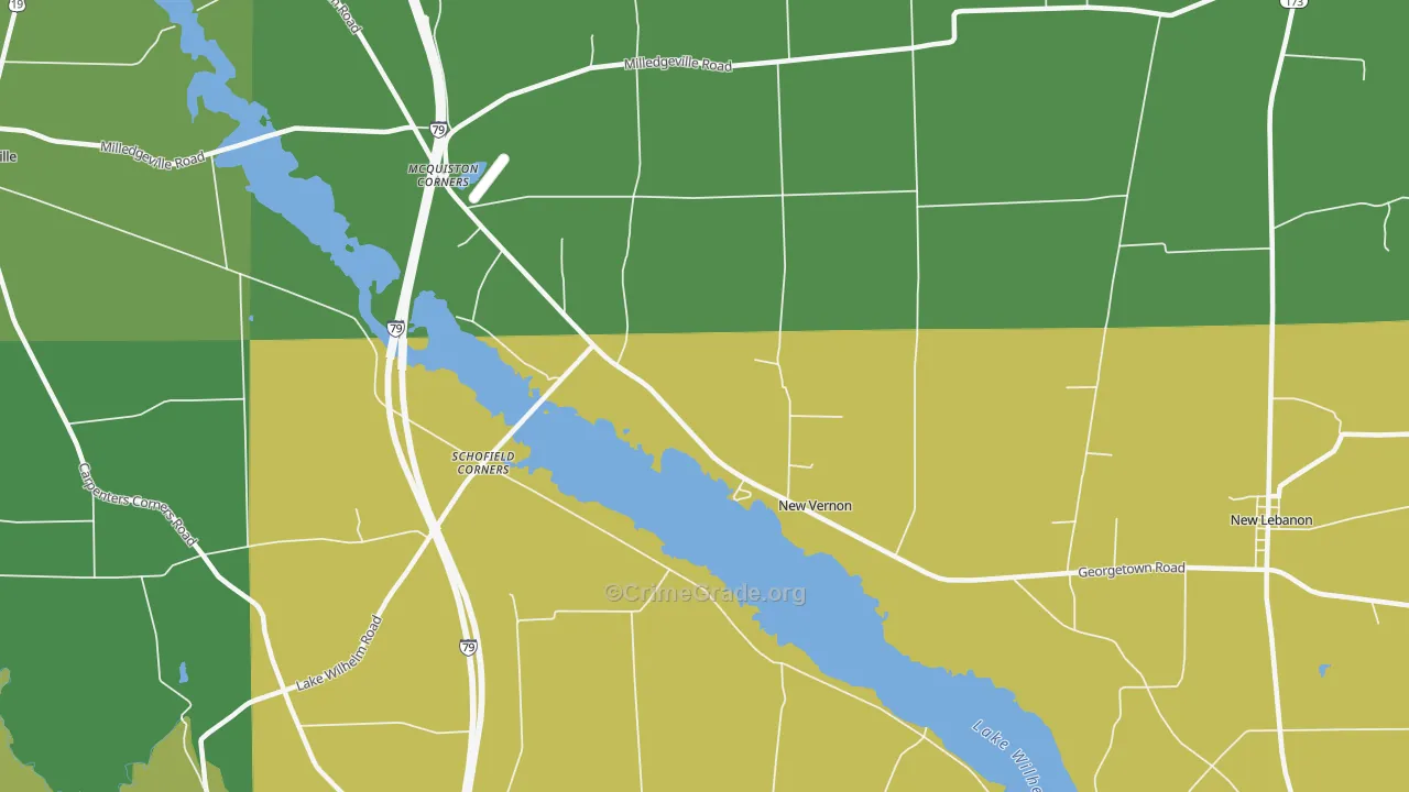 New Vernon, PA Map of Theft Rates