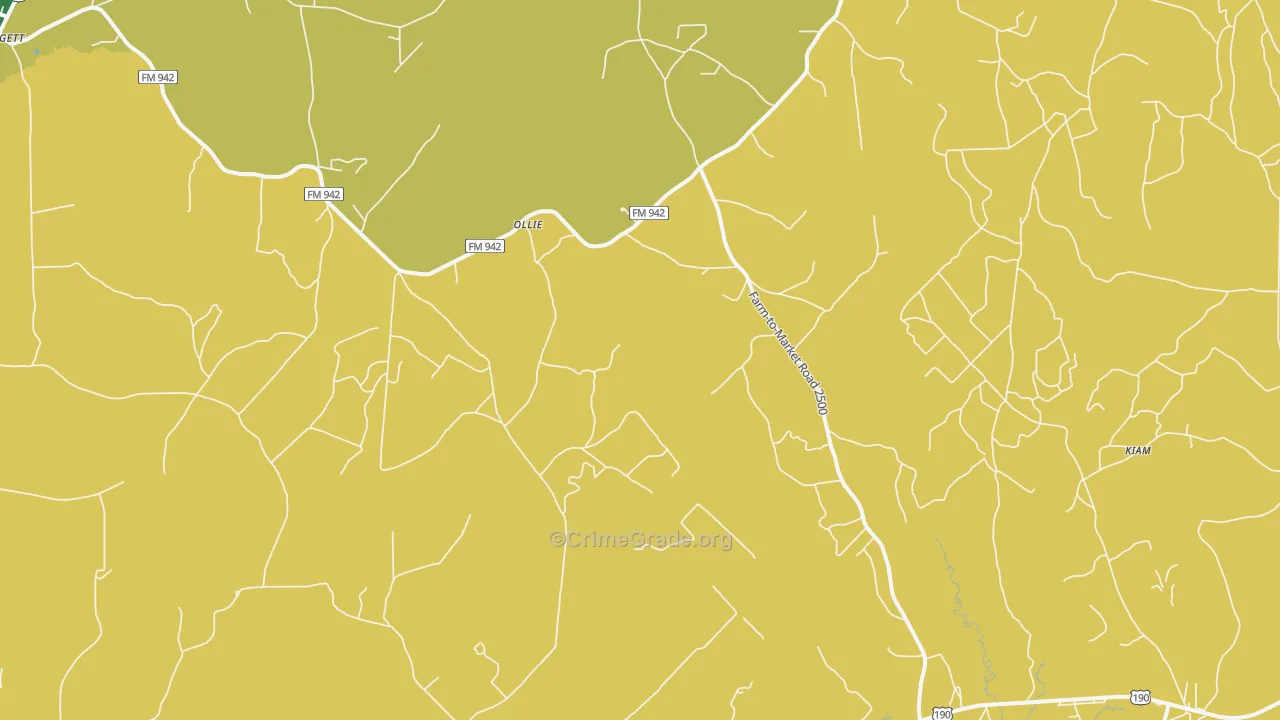 New Willard, TX Map of Theft Rates