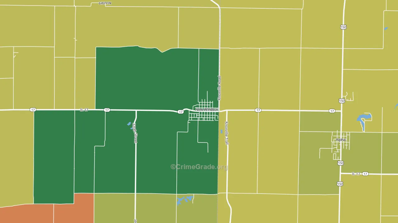 New Windsor, IL Map of Theft Rates