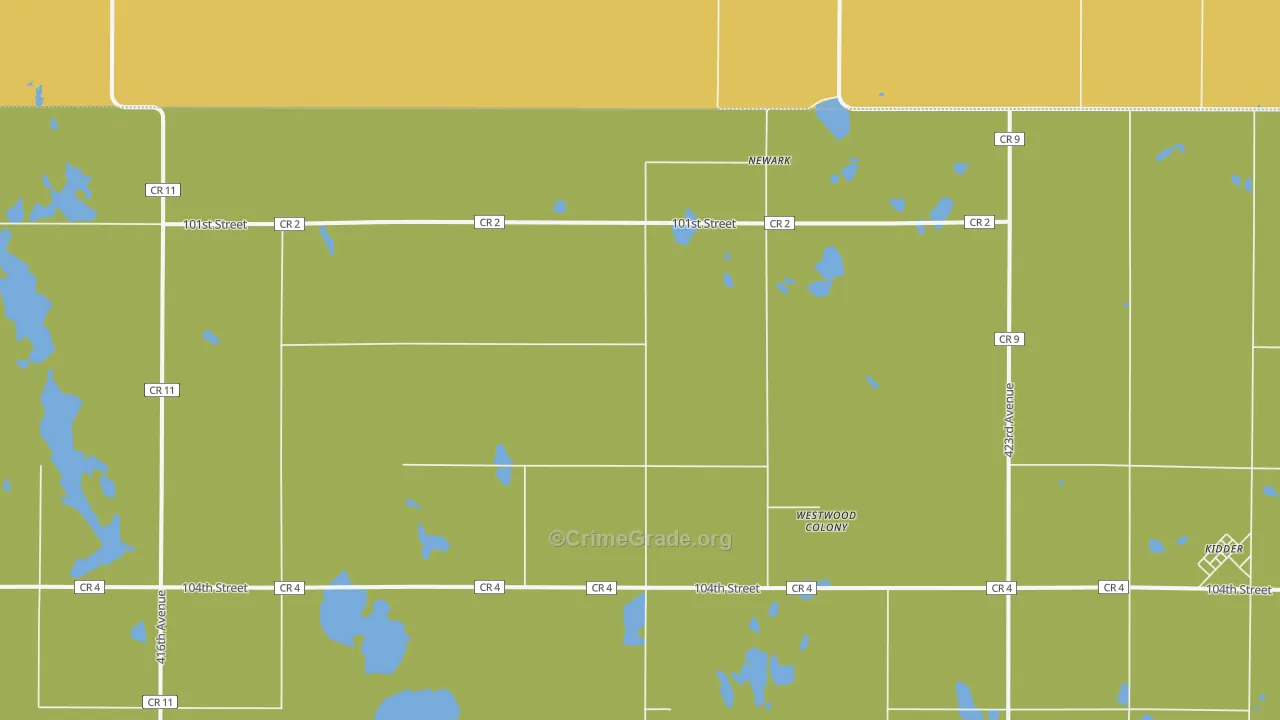 Newark, SD Map of Theft Rates