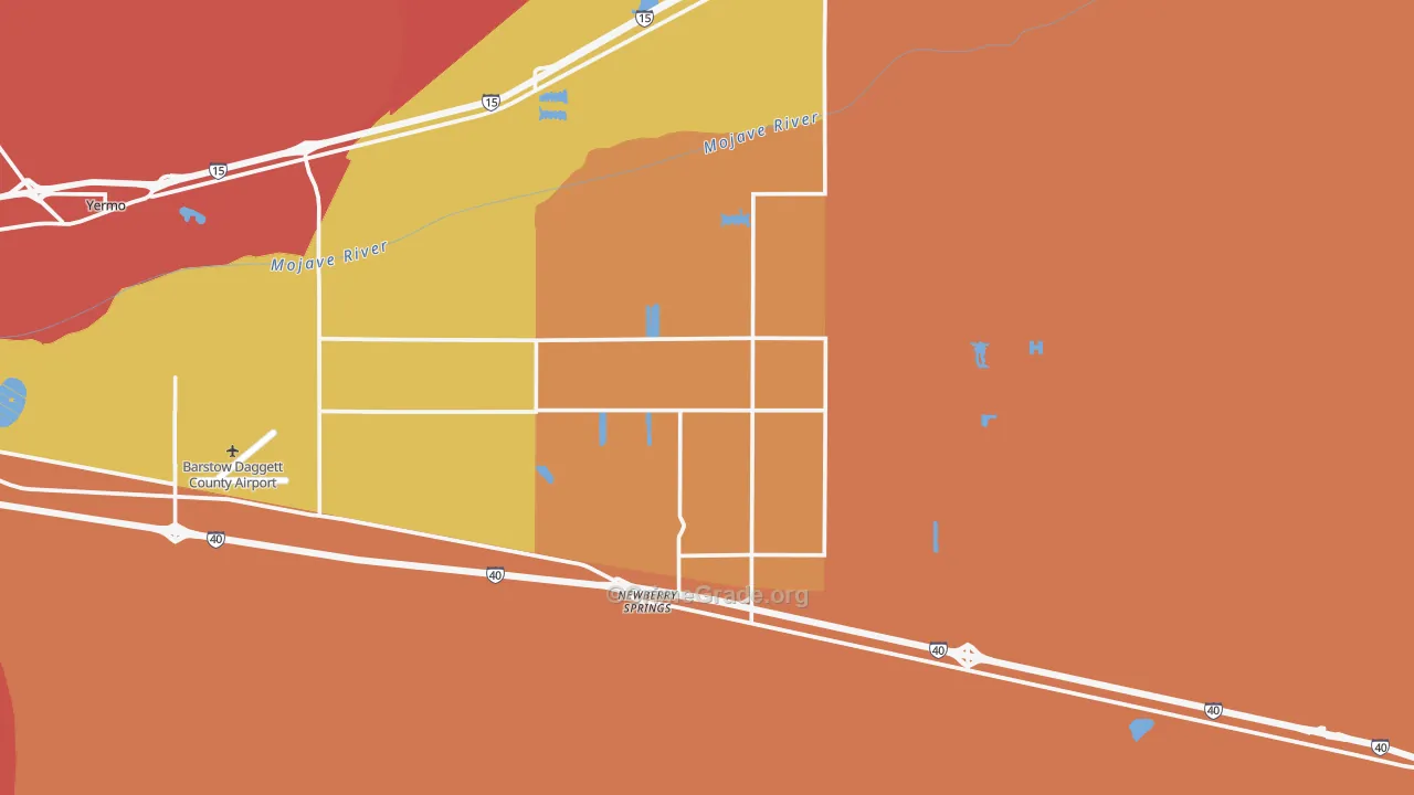 Newberry Springs, CA Map of Theft Rates