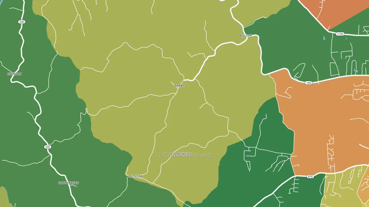 Newby, KY Map of Theft Rates