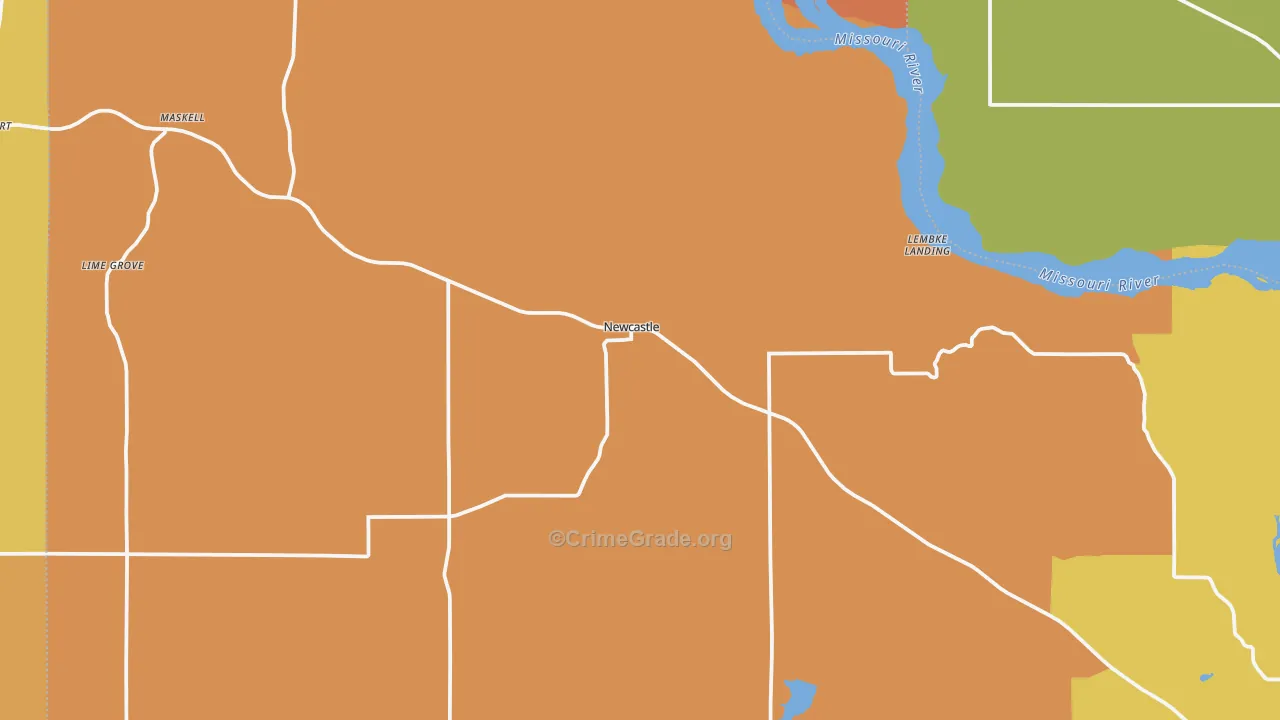 Newcastle, NE Map of Theft Rates