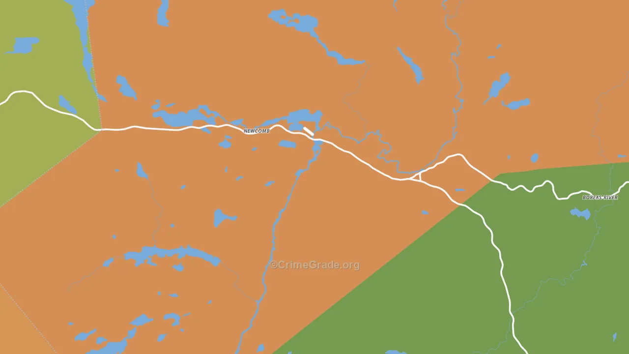 Newcomb, NY Map of Theft Rates