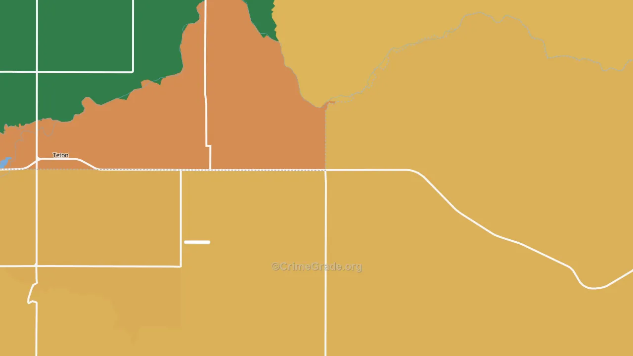 Newdale, ID Map of Theft Rates