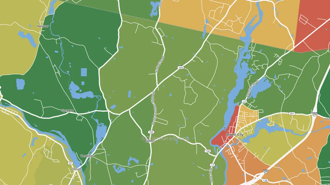 Newent, CT Map of Theft Rates