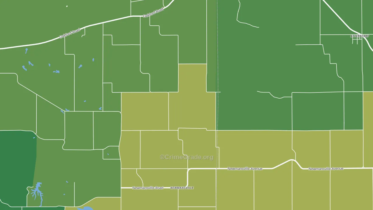 Newmansville, IL Map of Theft Rates