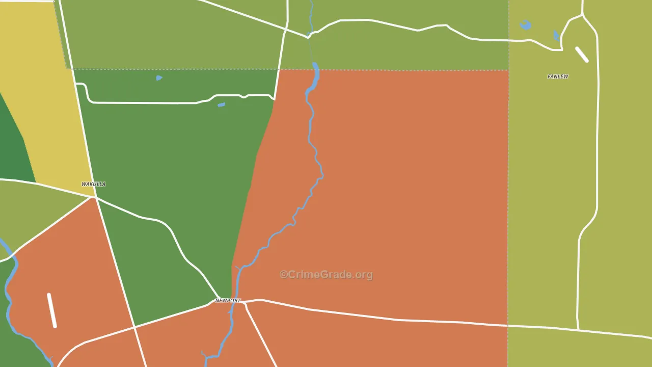 Newport, FL Map of Theft Rates