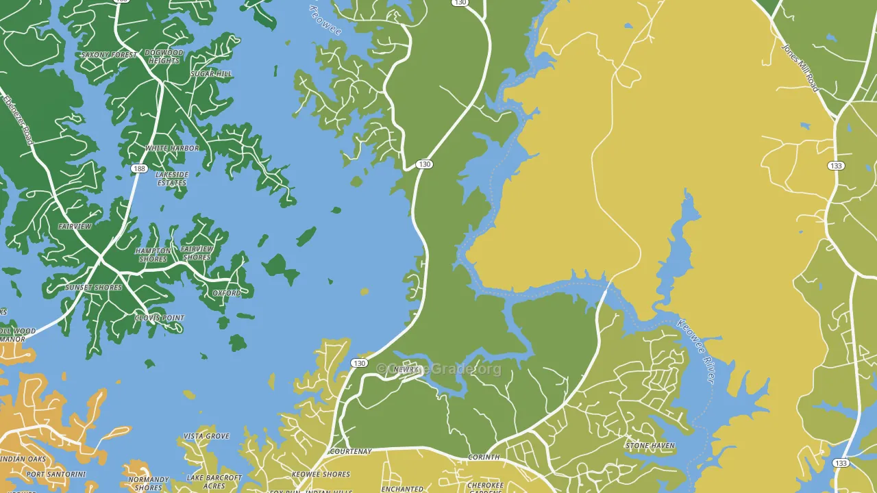 Newry, SC Map of Theft Rates
