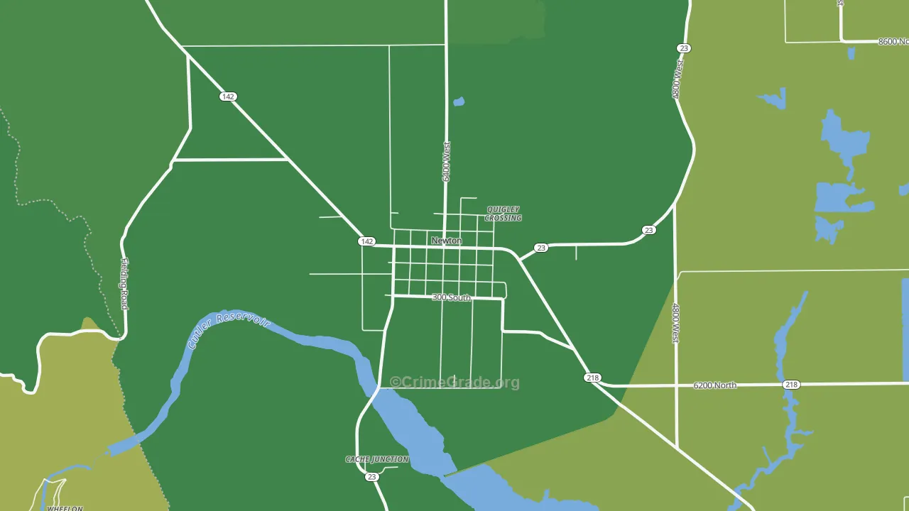 Newton, UT Map of Theft Rates