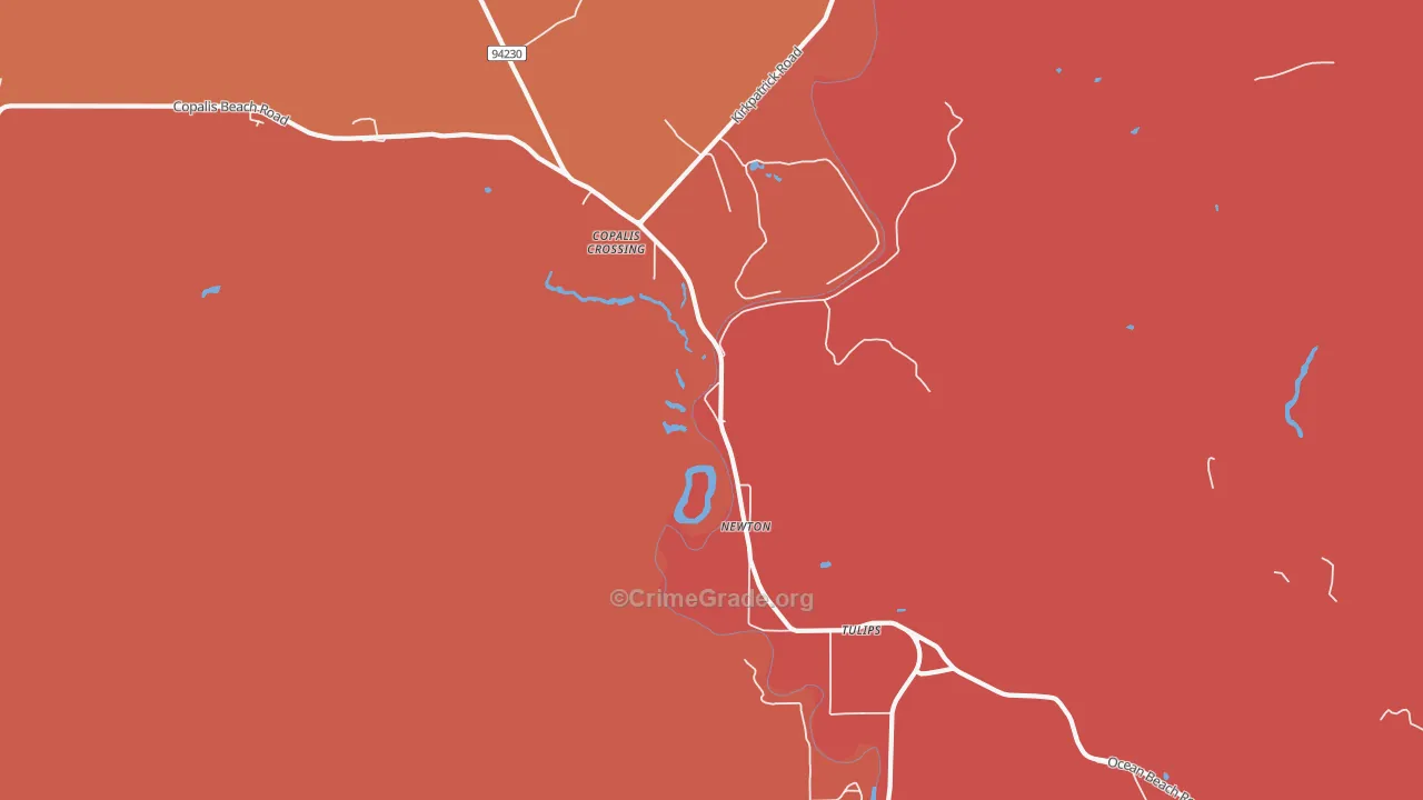 Newton, WA Map of Theft Rates