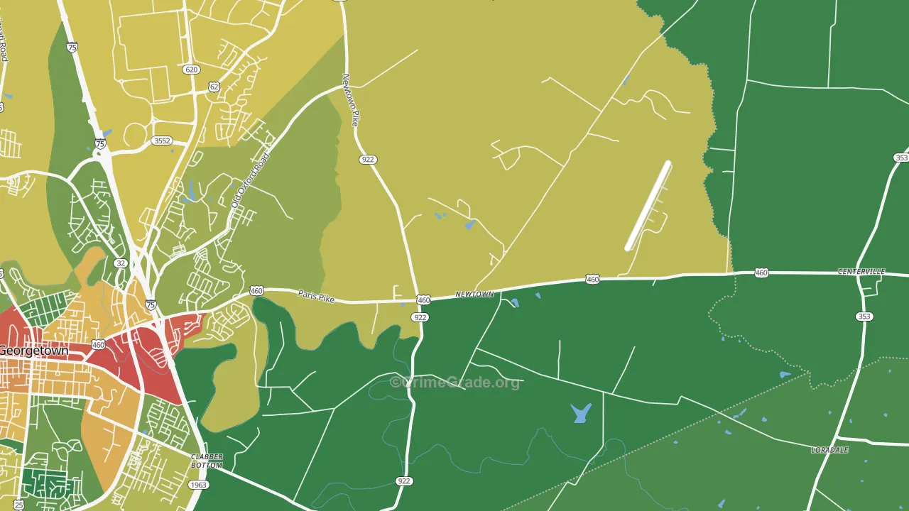Newtown, KY Map of Theft Rates