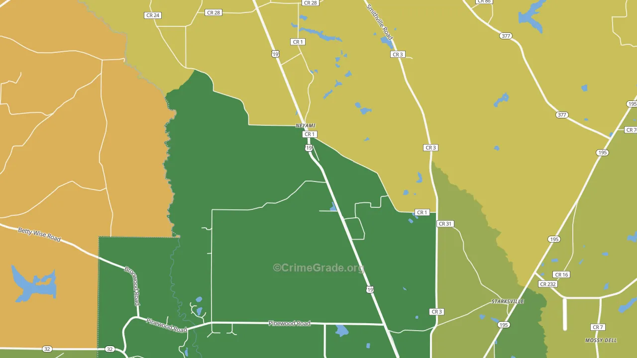 Neyami, GA Map of Theft Rates