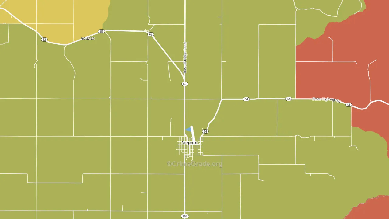 Nezperce, ID Map of Theft Rates
