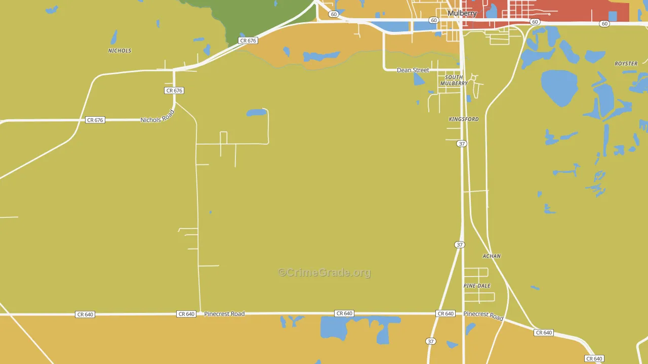 Nichols, FL Map of Theft Rates