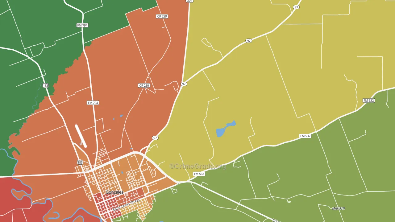 Nickel, TX Map of Theft Rates