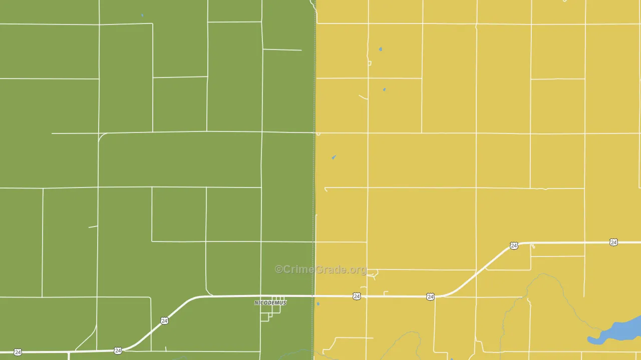Nicodemus, KS Map of Theft Rates