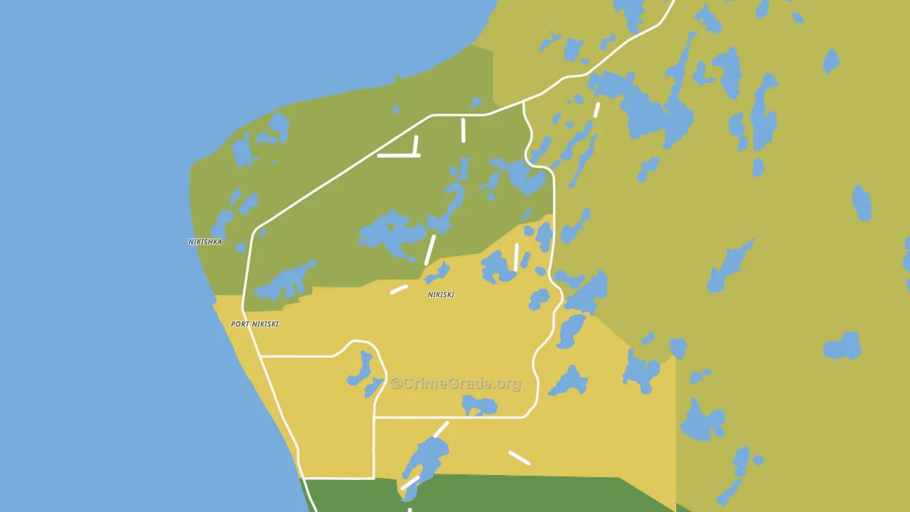 Nikiski, AK Map of Theft Rates
