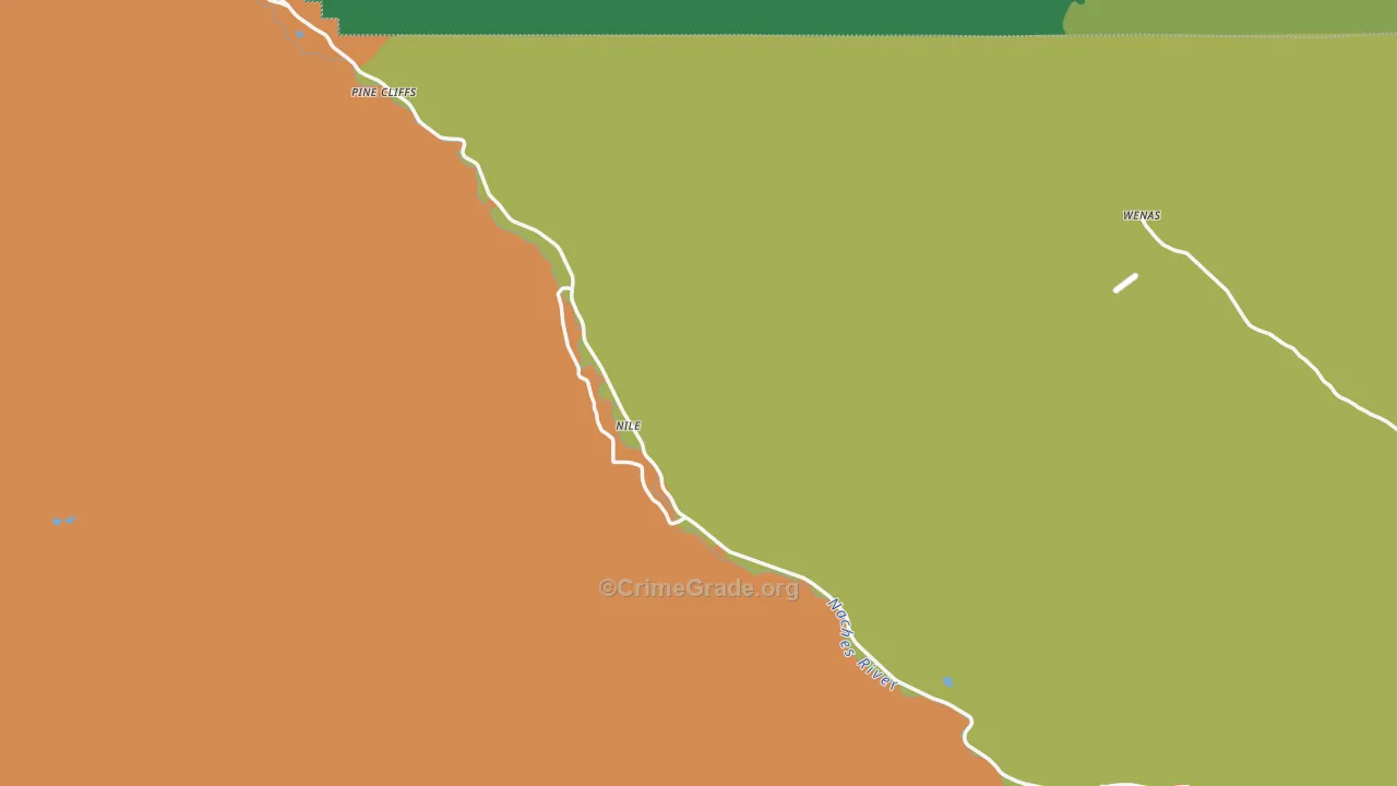 Nile, WA Map of Theft Rates