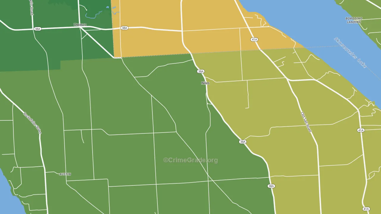 Niles, NY Map of Theft Rates