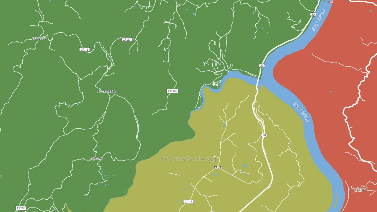 Nimitz, WV Map of Theft Rates