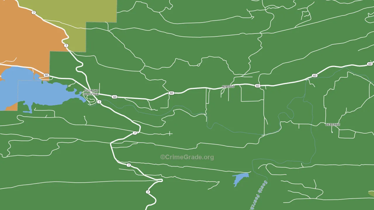 Nimrod, AR Map of Theft Rates