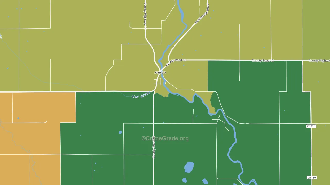 Nimrod, MN Map of Theft Rates