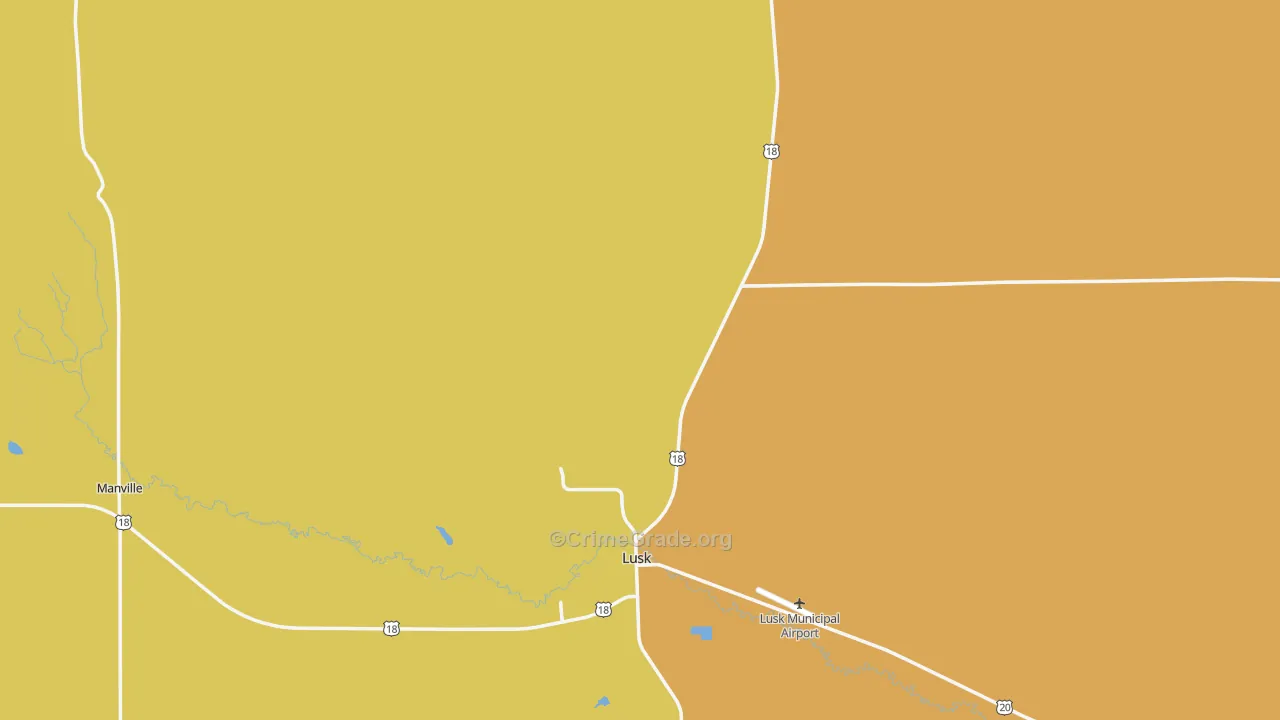 Niobrara County, WY Map of Theft Rates