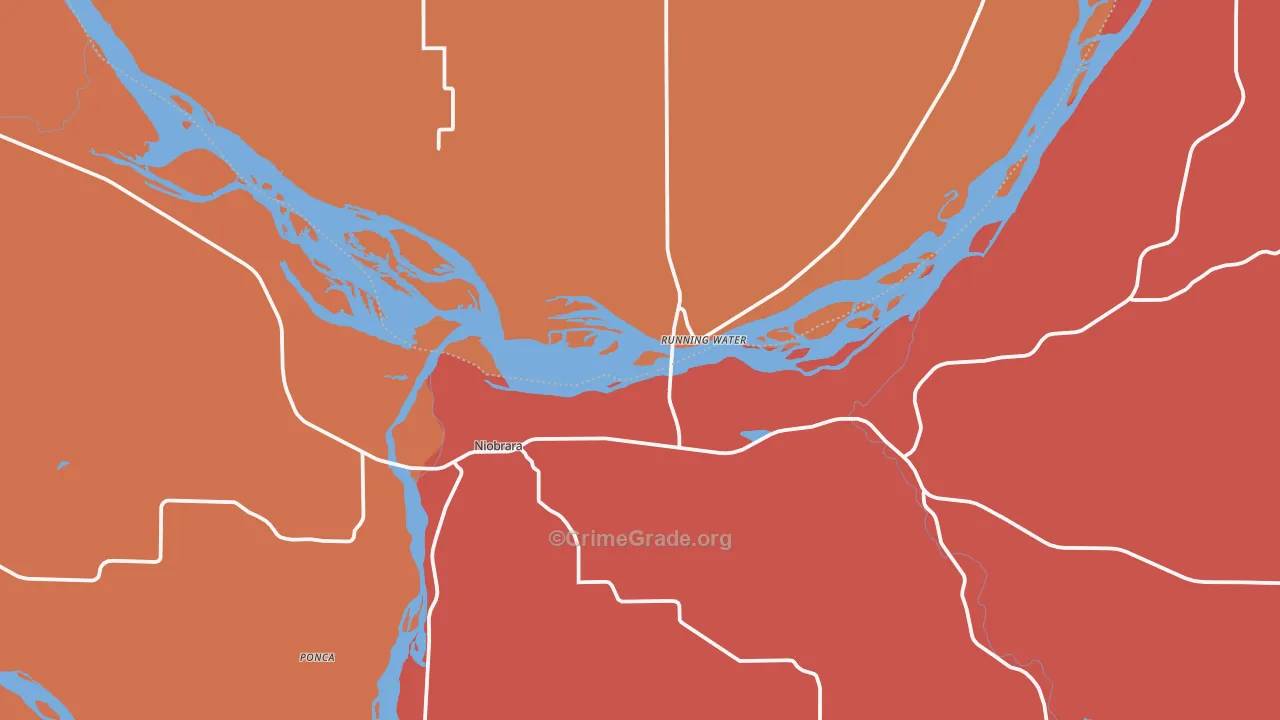Niobrara, NE Map of Theft Rates