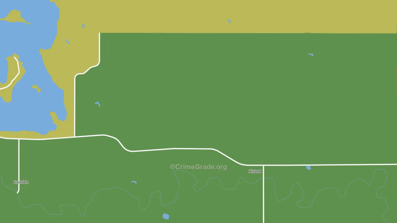 Nisland, SD Map of Theft Rates