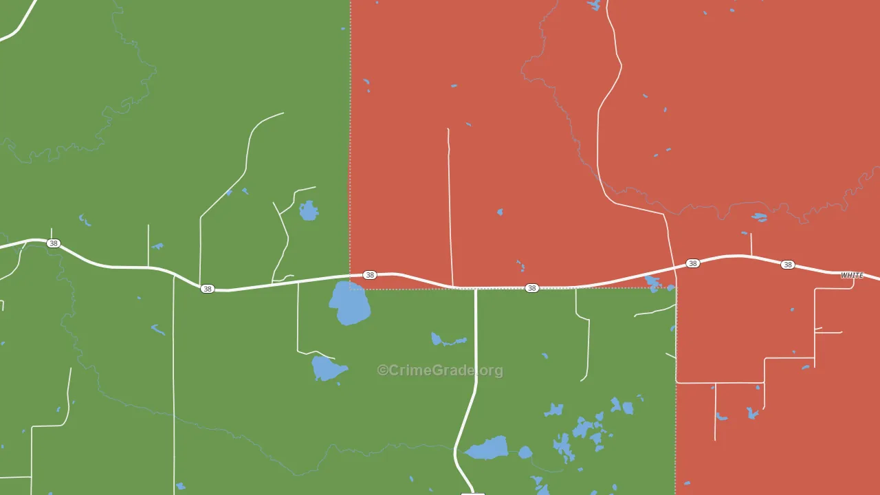 Nisula, MI Map of Theft Rates