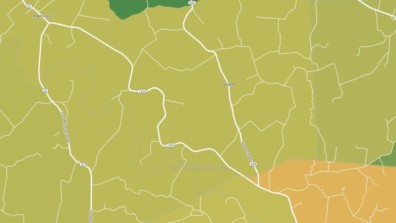 Nobob, KY Map of Theft Rates