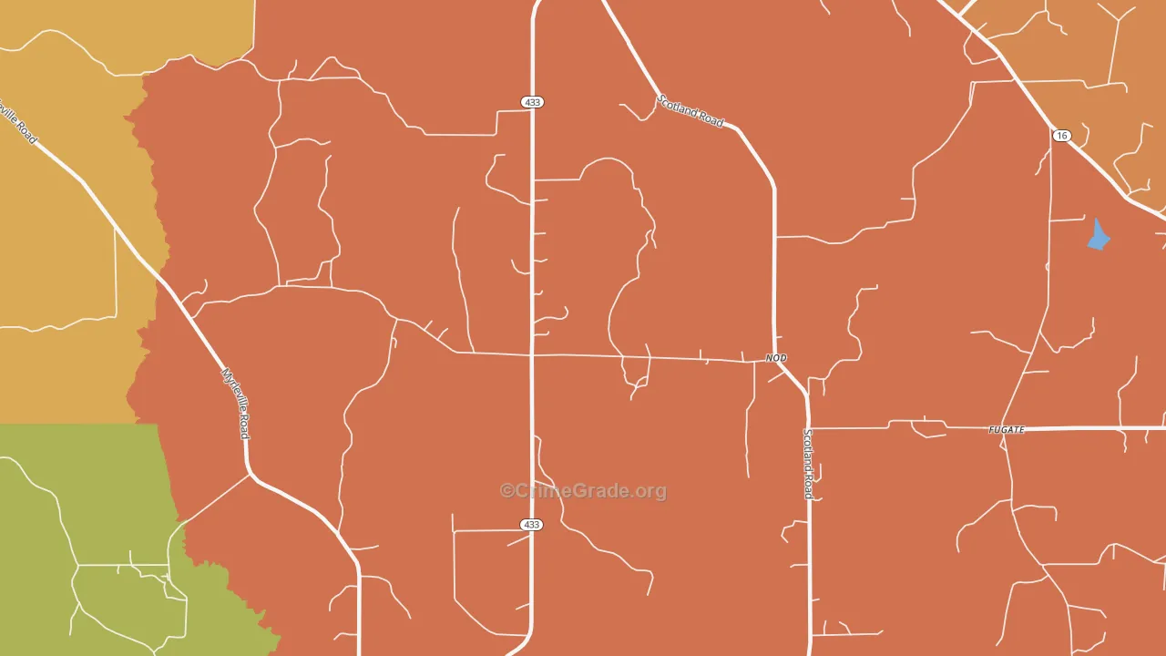 Nod, MS Map of Theft Rates