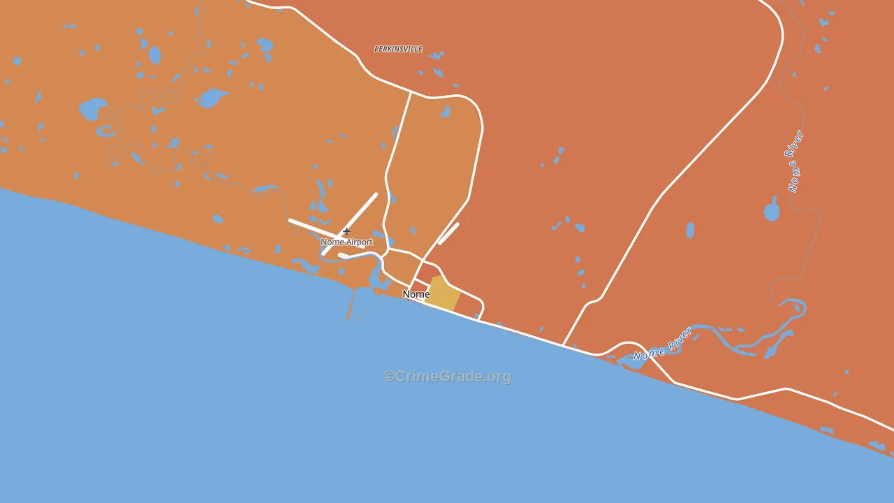Nome, AK Map of Theft Rates